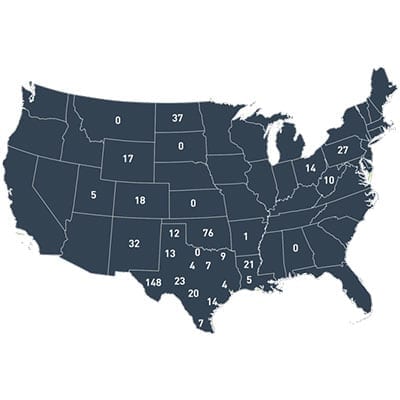 Active drilling rigs November 2016