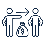 The factoring company buys the invoice.