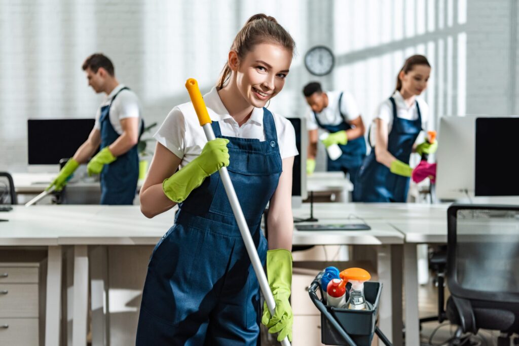Commercial cleaning services for corporate office.